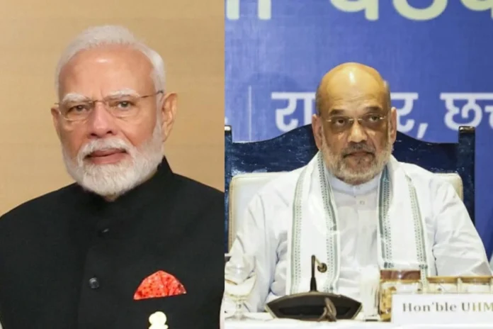 Narendra Modi; (right) Amit Shah. The Telegraph