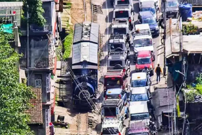A traffic snarl in Darjeeling. File picture/The Telegraph