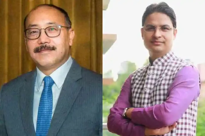 Harsh Vardhan Shringla, Raju Bista. File image/The Telegraph