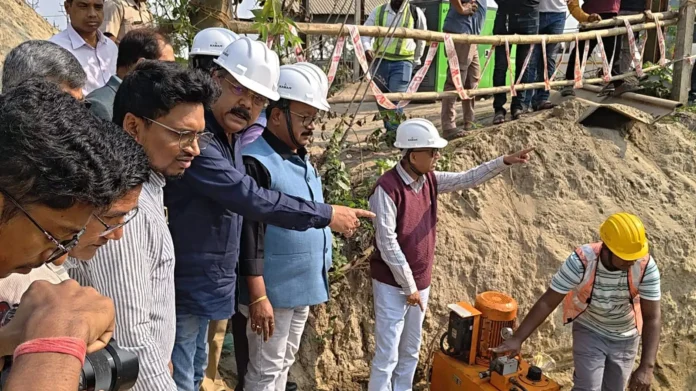 Mayor Gautam Deb Reviews Progress of Amrut 2.0 Works in Fulbari. Thursday, 04 December 2025.