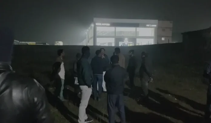 Police personnel at the Bandhunagar area of Rajganj following tension over a land dispute, as an investigation was launched into the incident.