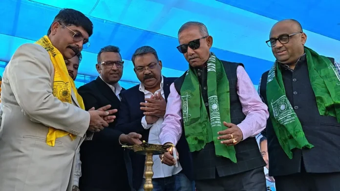 Siliguri Mayor Gautam Deb inaugurates the foundation stone laying ceremony for the second campus of Surya Sen Mahavidyalaya at Fulbari on Monday, 19 January 2026.
